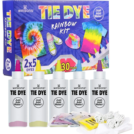 WINSONS Permanent 5 Colors Multicolor Liquid Fabric Dyes Kit for Cotton