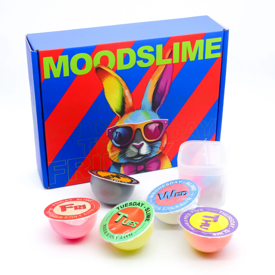 WINSONS Genuine MOODSLIME Multicolor 5 Pack Stress Reduction Toy w/ 5 Piece Sensory Experience