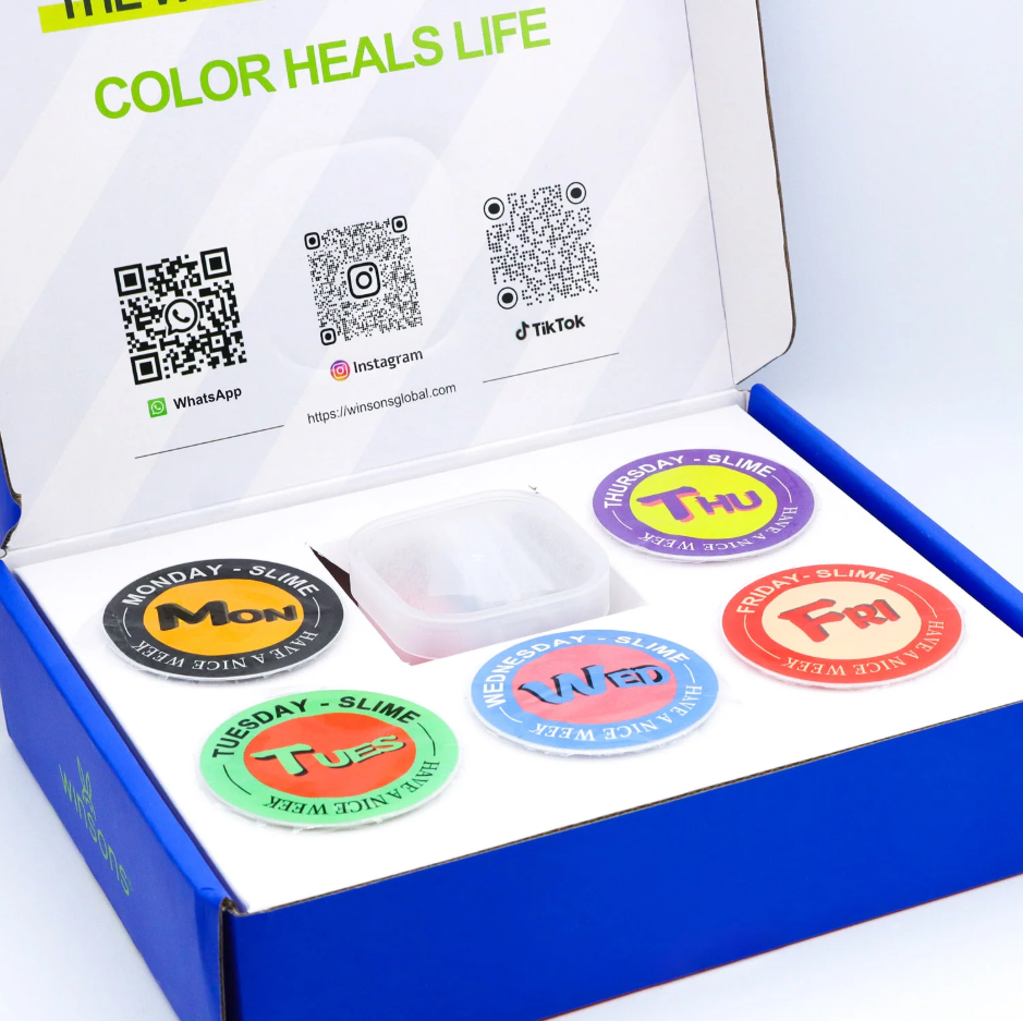 WINSONS Genuine MOODSLIME Multicolor 5 Pack Stress Reduction Toy w/ 5 Piece Sensory Experience