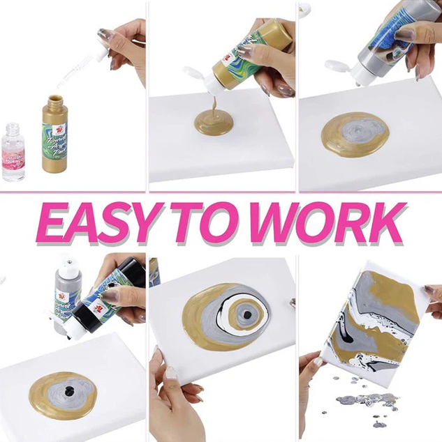 WINSONS 23-Color Pouring Acrylic Paint Set - Liquid Art Paints