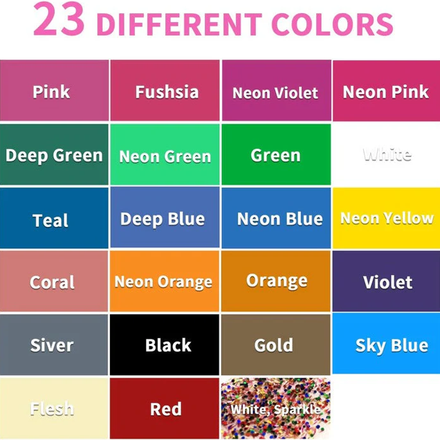 WINSONS 23-Color Pouring Acrylic Paint Set - Liquid Art Paints