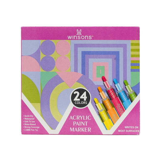 WINSONS Acrylic Paint Pens, Water-Based Markers for Rock, Glass, Fabric, Halloween Pumpkins & More