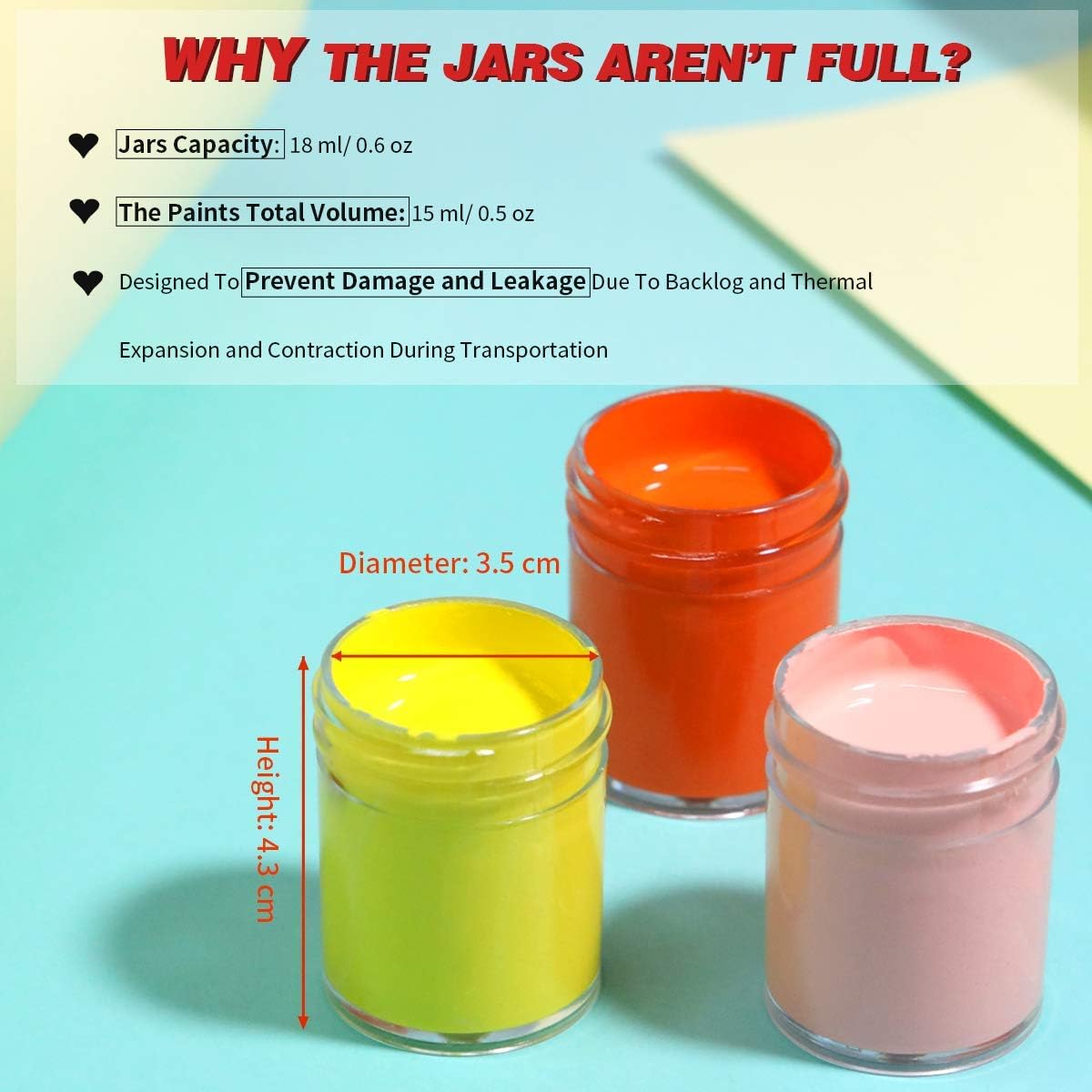 TBC The Best Crafts 24-Color Acrylic Paint Jar Set, Vibrant Educational Grade Arts & Crafts Supplies for Kids, Adults & Professionals