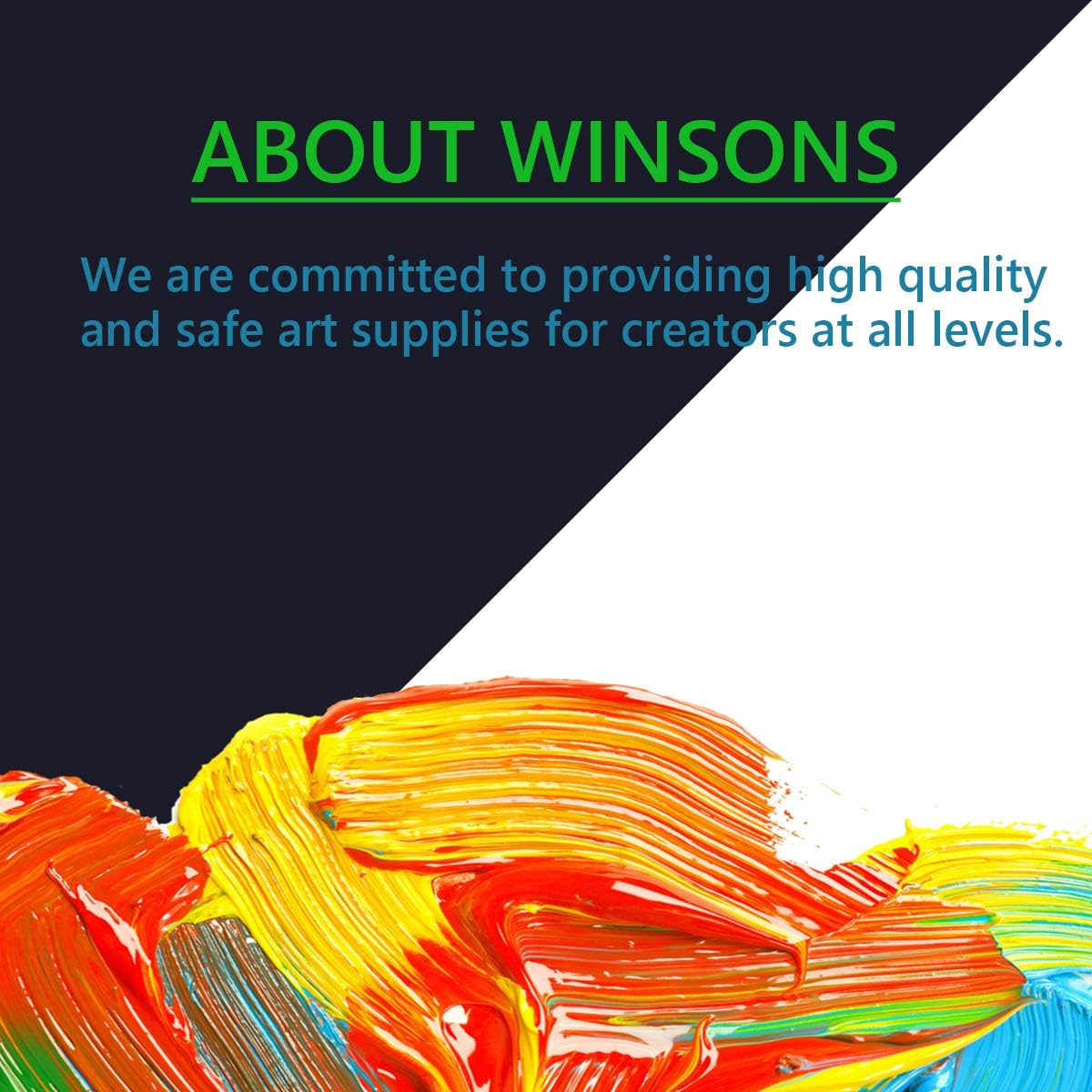 WINSONS Acrylic Paint Set w/ 3 Bonus Brushes (12 mL/0.4 oz)