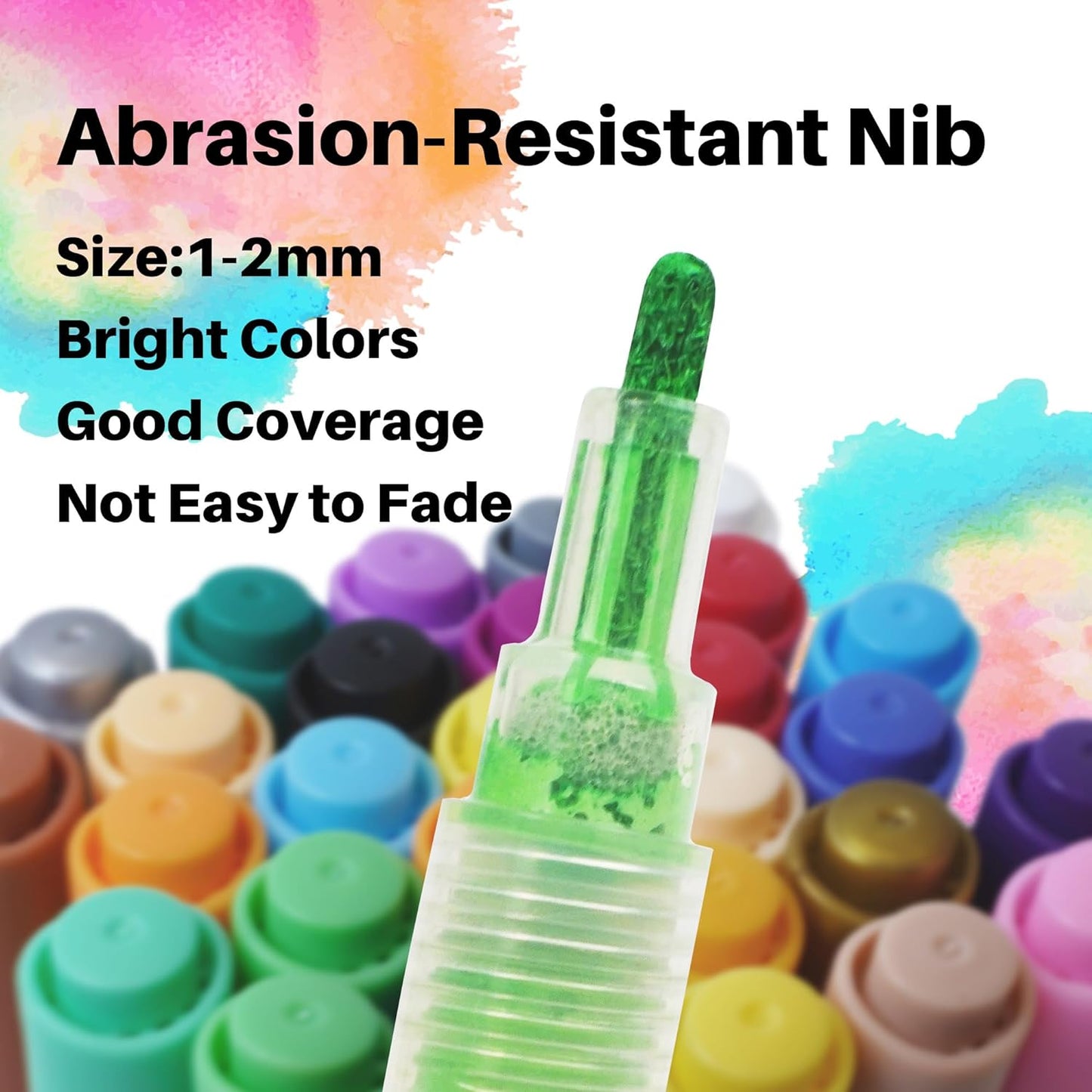 WINSONS Acrylic Paint Pens, Water-Based Markers for Rock, Glass, Fabric, Halloween Pumpkins & More