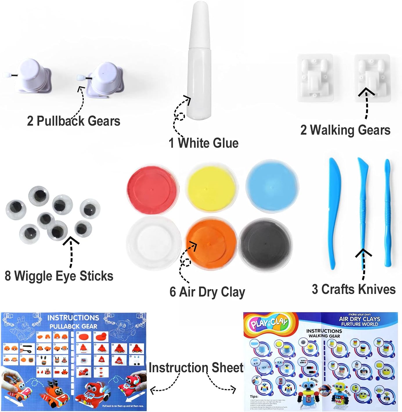 TBC The Best Crafts Make Your Own Future World Air Dry Clay Set