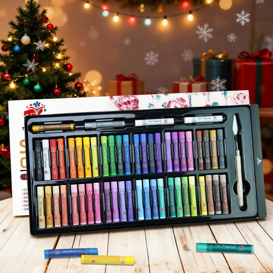 52 Colors Oil Pastels Soft Drawing Set for Artists Adults