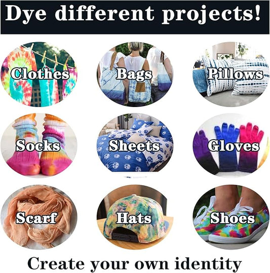 WINSONS 20 Color Tie Dye Kit Set Permanent Fabric Art for Kids and Adults
