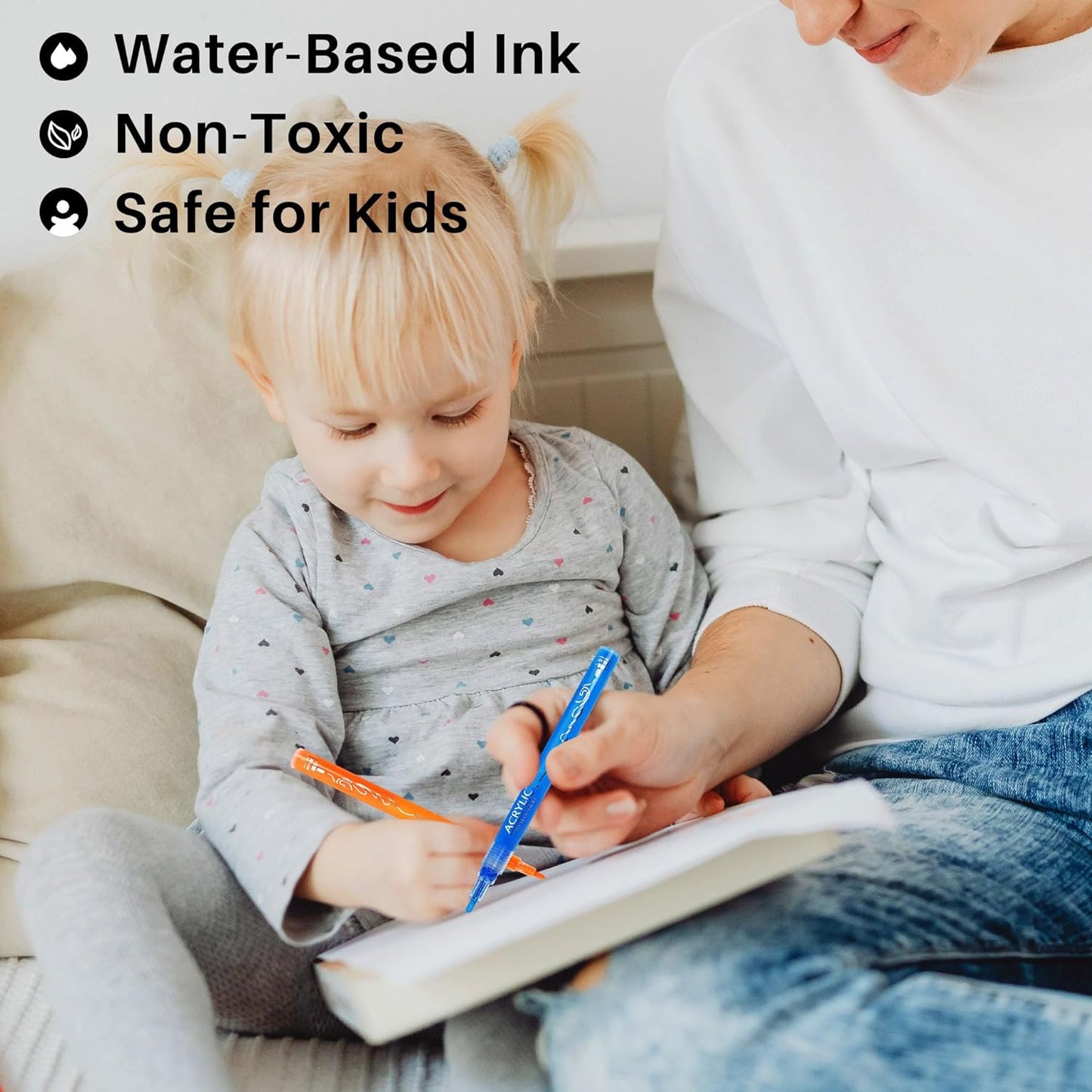 WINSONS Acrylic Paint Pens, Water-Based Markers for Rock, Glass, Fabric, Halloween Pumpkins & More
