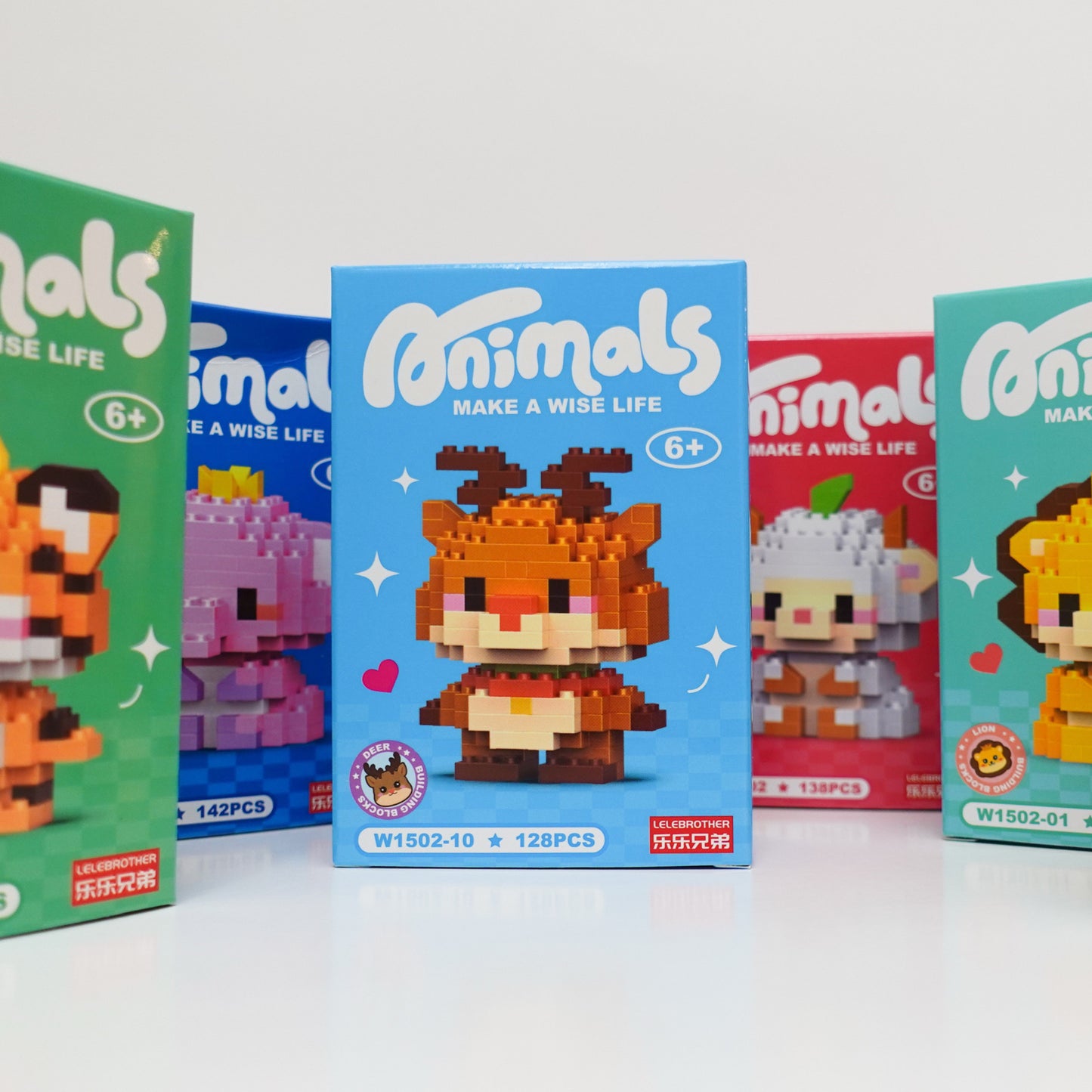 LELEBROTHER Animals Building Blocks Set - 6 Pack