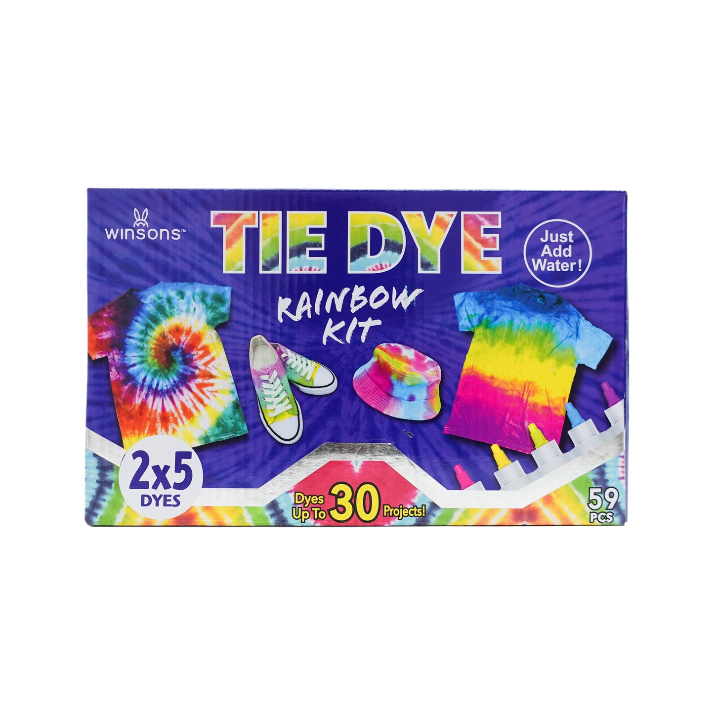 WINSONS Permanent 5 Colors Multicolor Liquid Fabric Dyes Kit for Cotton