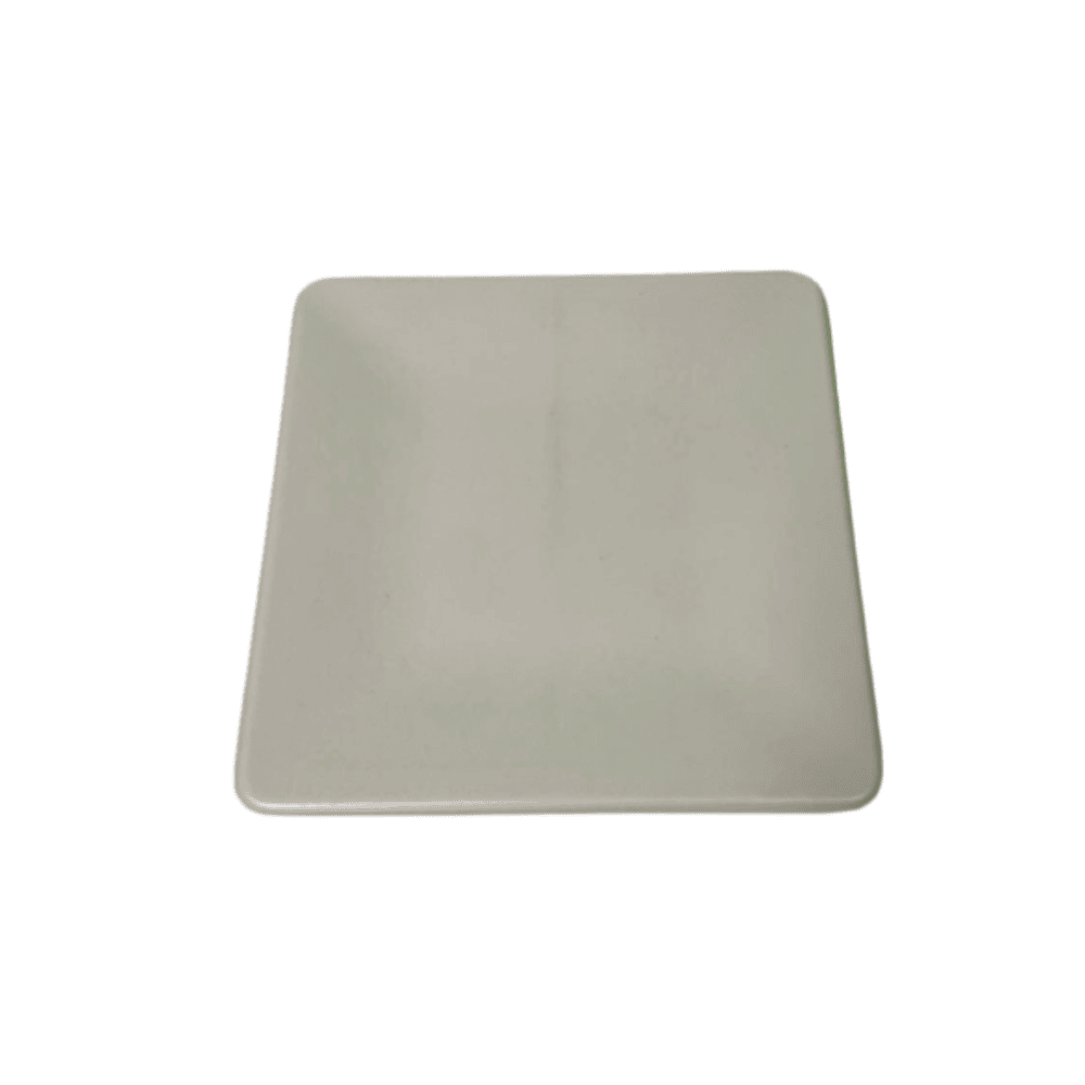 8" Square Dinner Plate - Matte Cream
