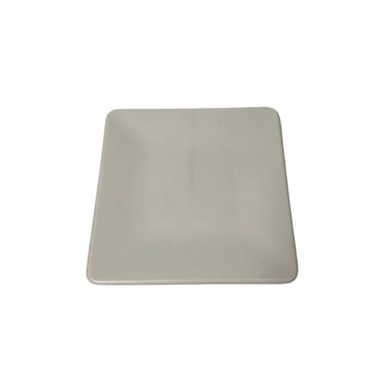 8" Square Dinner Plate - Matte Cream