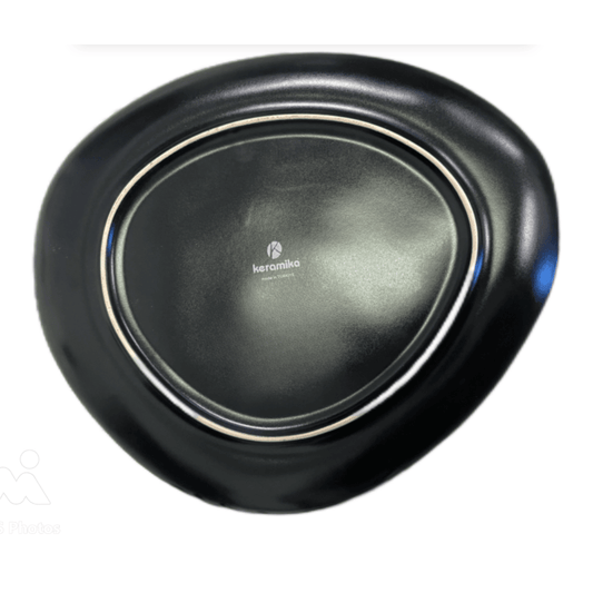 11.75" by 10.125" Dinner Plate - Matte Black
