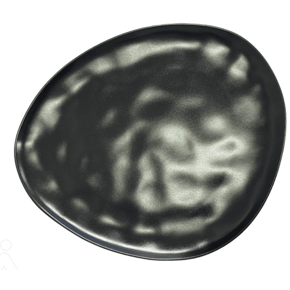 11.75" by 10.125" Dinner Plate - Matte Black