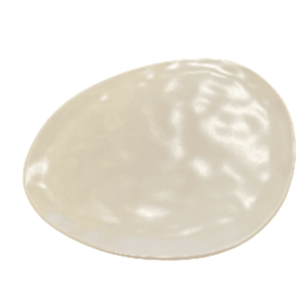 9.125" by 7.875" Dinner Plate - Matte Cream