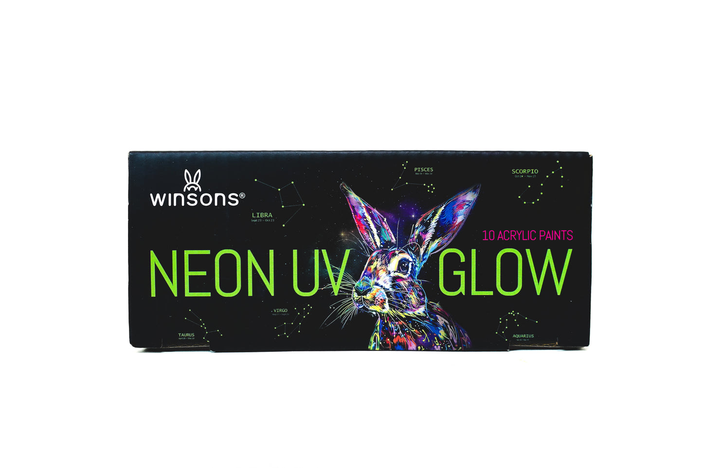 WINSONS NEON UV GLOW 10 Acrylic Paints