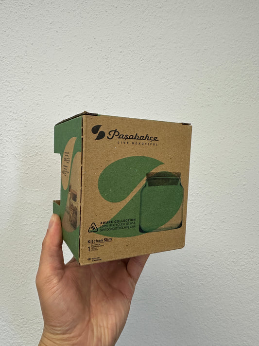 Pasabahce Kitchen Slim Glass Jar with Cork Lid