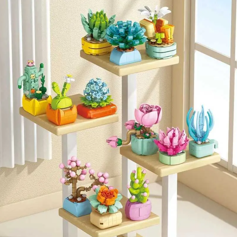 LELEBROTHER Florist Building Blocks Set 8 PACK