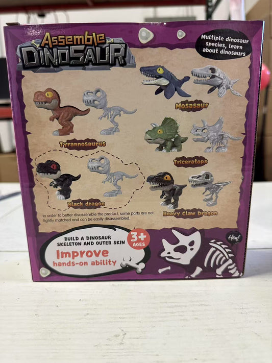 DIY Black Dragon Dinosaur Toy Assemble Kit for Kids Ages 3+