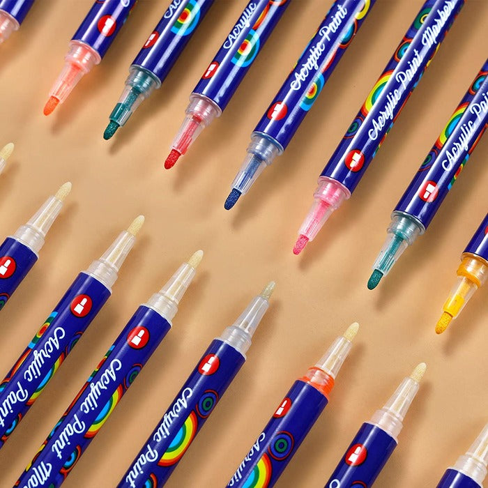 24 Colors Acrylic Paint Marker Pens Set
