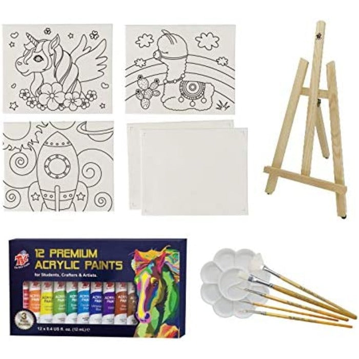 8-Color Glow in The Dark Neon Paint Set (0.74 fl. oz./22 mL Each) for Art & Craft Projects