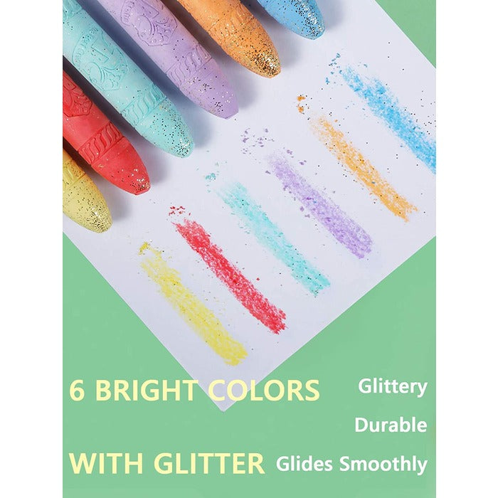 TBC The Best Crafts 6-Color Washable Sidewalk Chalk Set for Outdoor Play, Playground & Creative Art Activities