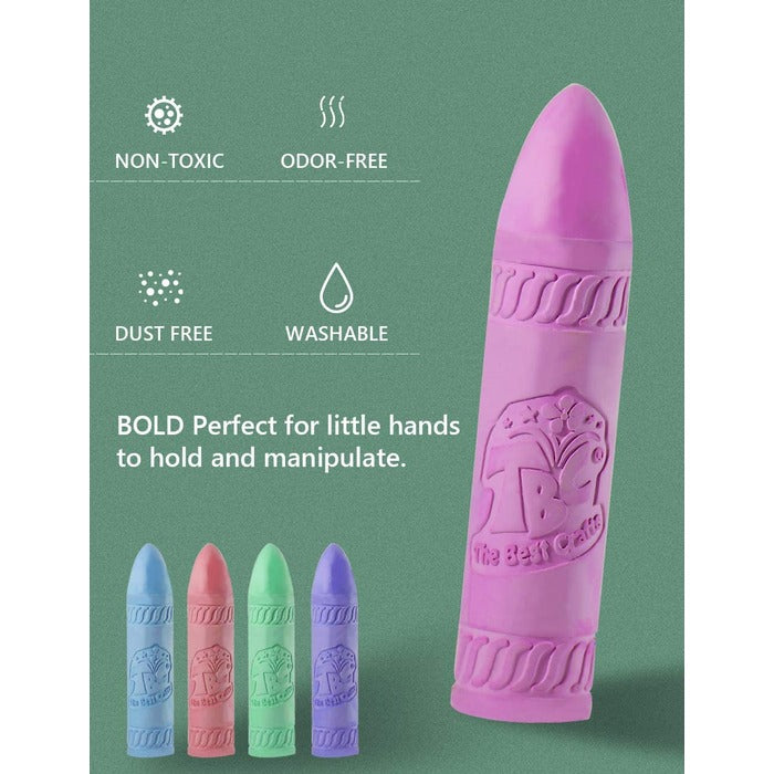 TBC The Best Crafts Washable Sidewalk Artist Chalk Set for Outdoor