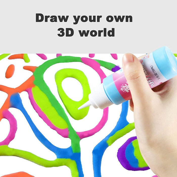 TBC The Best Crafts 3D Sidewalk Chalk, 6 Washable & Non-Toxic Colors for Kids' Outdoor Pavement & Art Projects