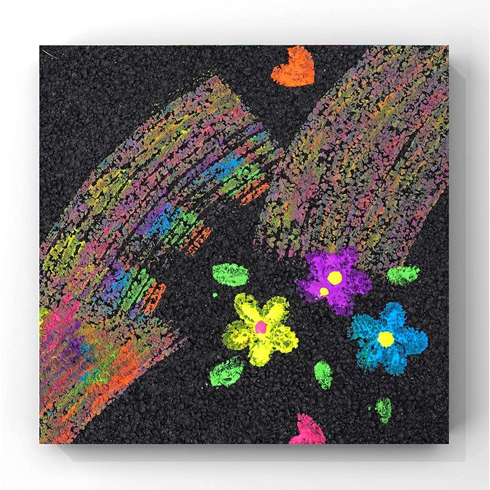 TBC The Best Crafts Neon Sidewalk Chalk Paint Set with 2 Sponge Rollers, Non-Toxic Art Supplies for Kids & Students