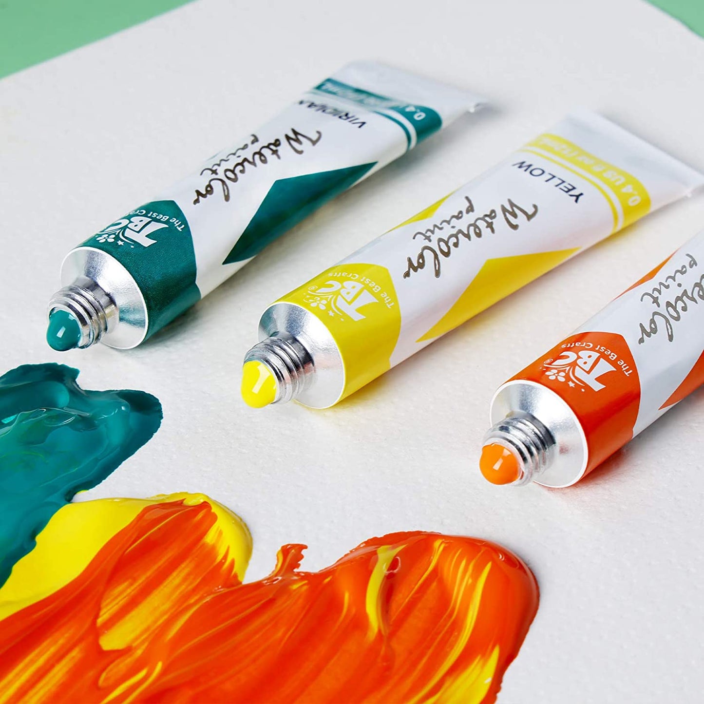 Watercolor Paint Set, 16 Tubes(12ml/0.4oz) Water Colors, Rich Pigments, Artist Colors