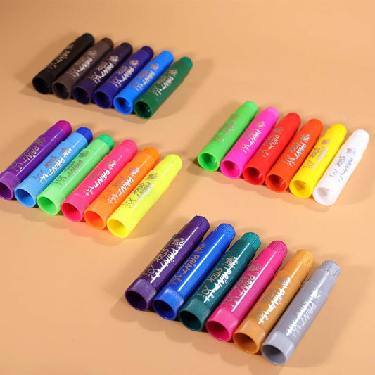 TBC The Best Crafts Paint Sticks,24 Classic Colors, Washable Paint, Non-toxic, Tempera Paint Sticks for Kids and Students