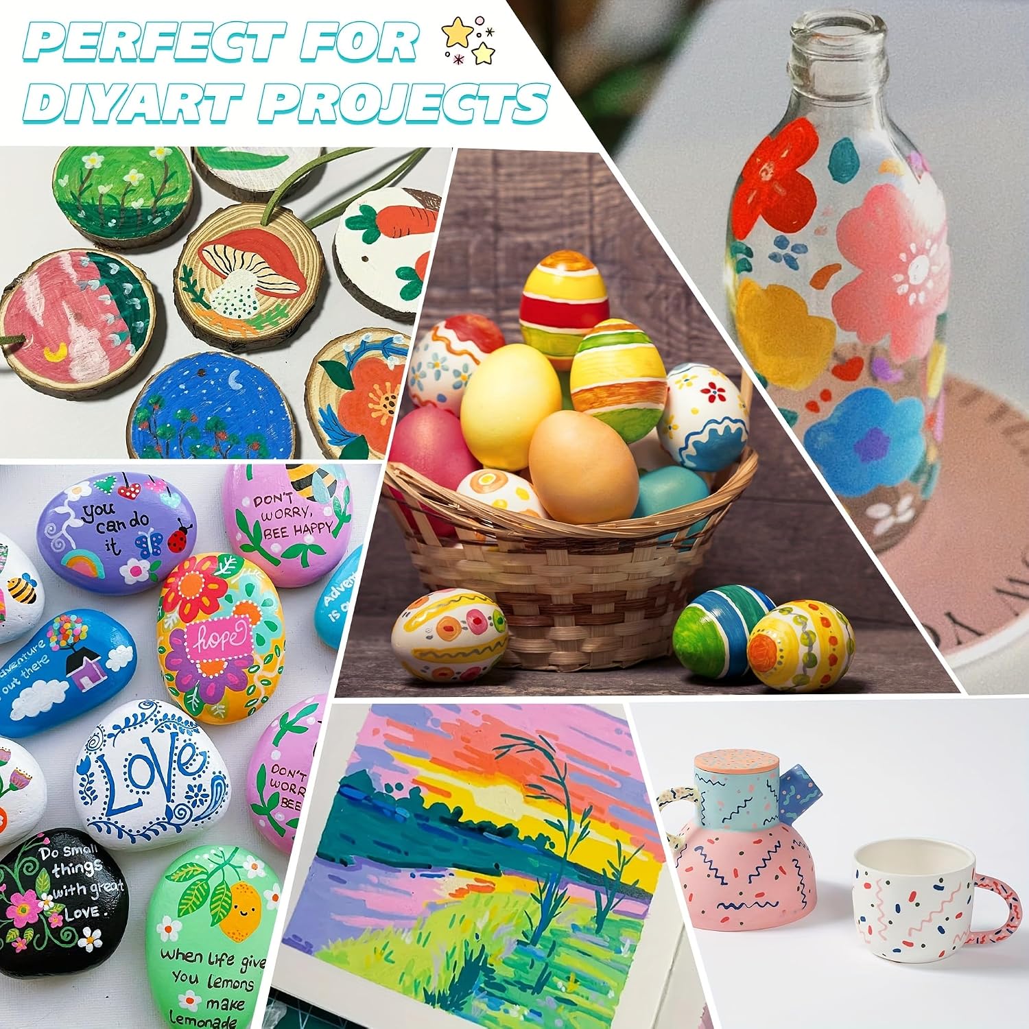 TBC The Best Crafts Dual Tip Acrylic Markers Premium Multi-Surface