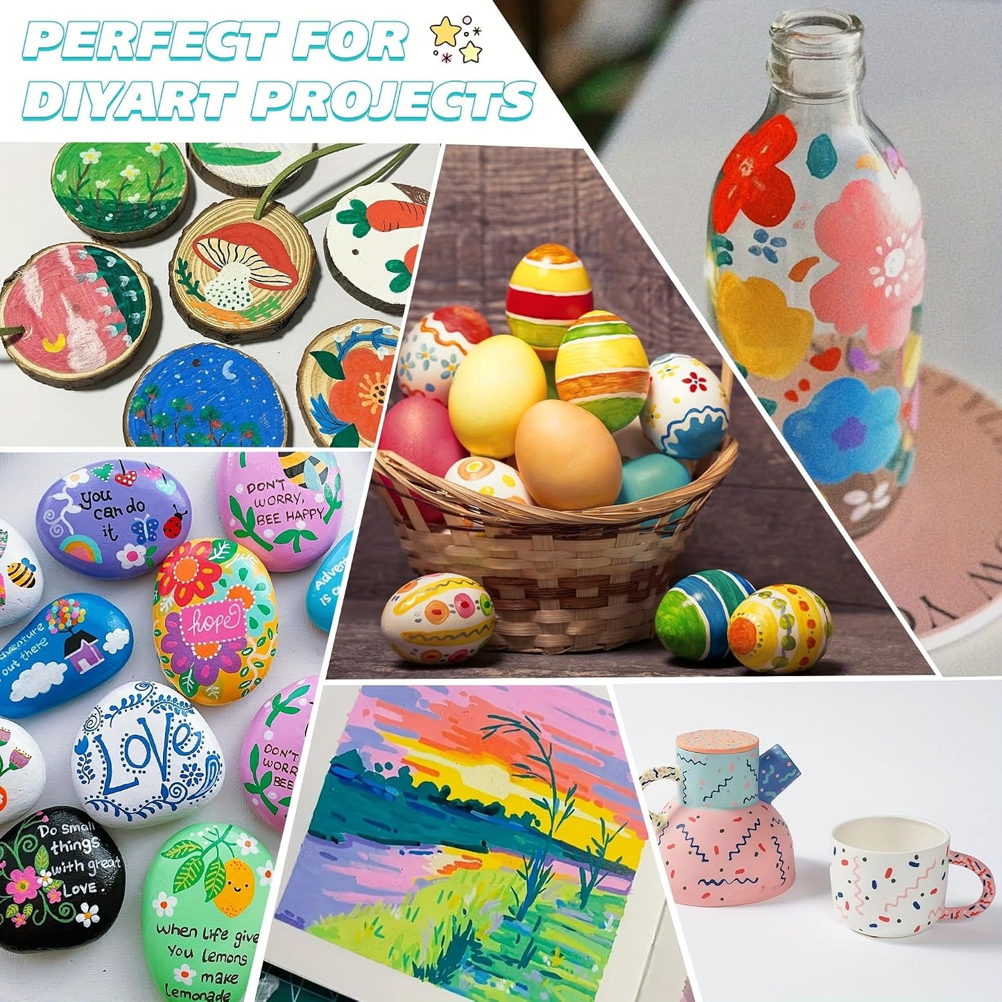 TBC The Best Crafts Dual Tip Acrylic Markers Premium Multi-Surface Paint Pens