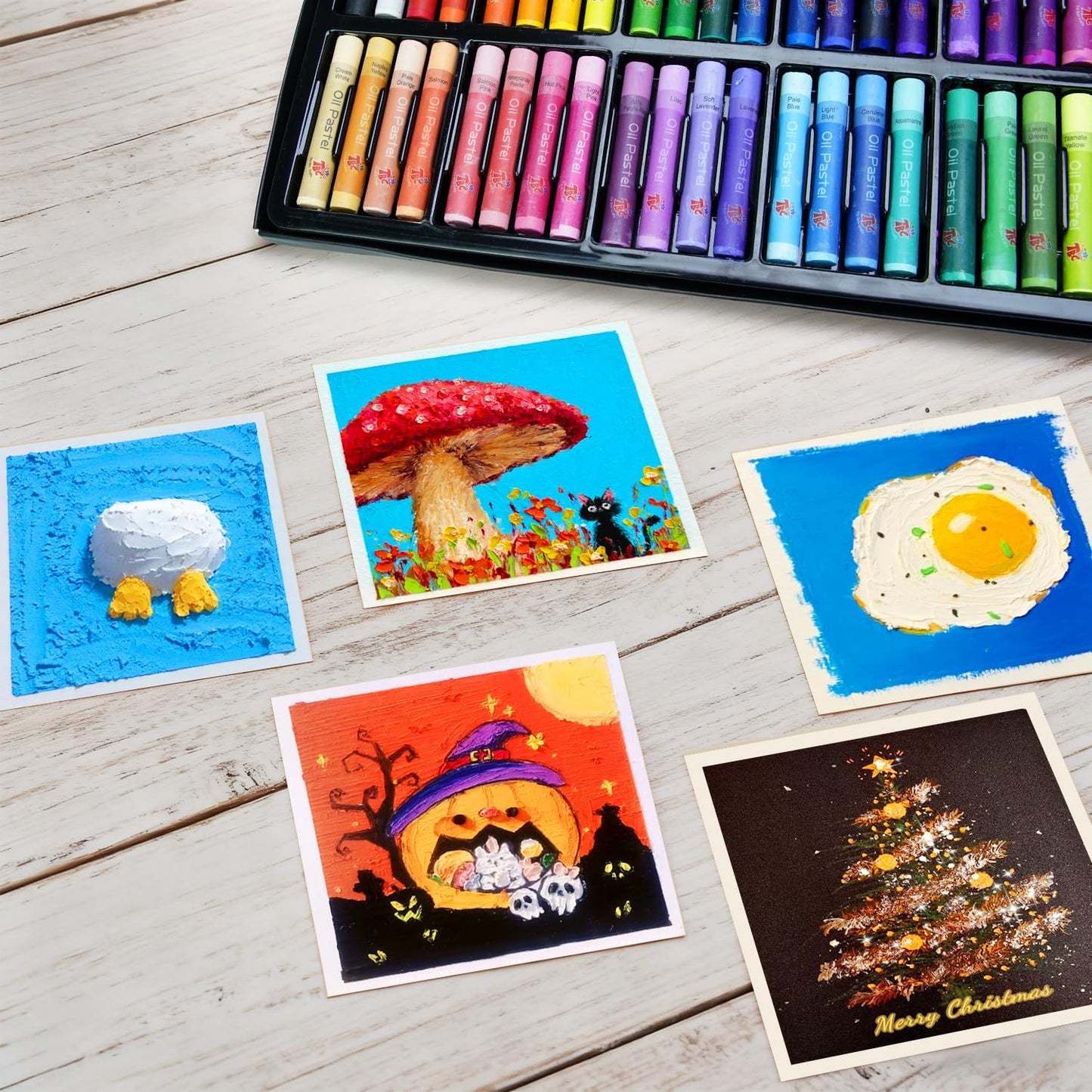 52 Colors Oil Pastels Soft Drawing Set for Artists Adults
