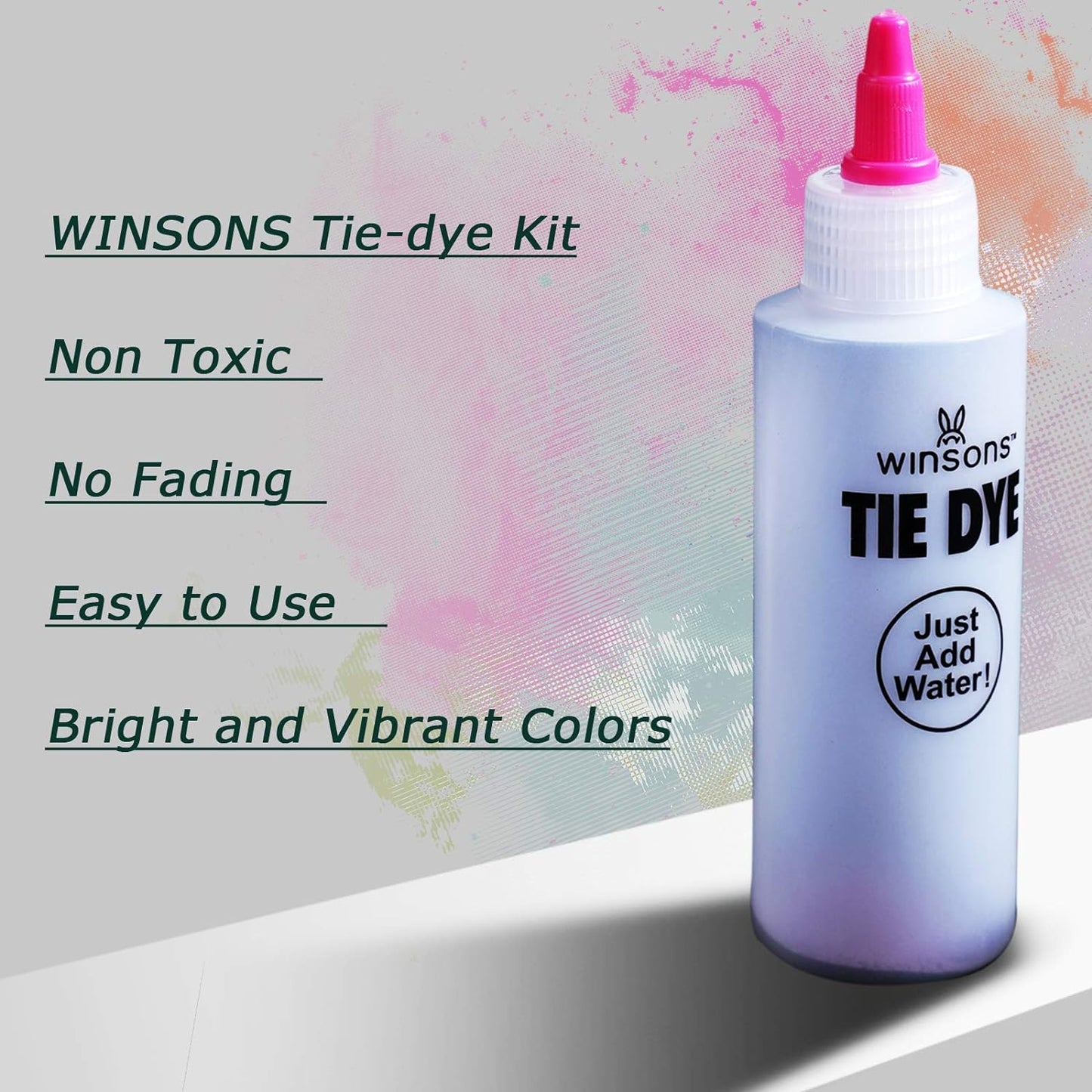 WINSONS Permanent Fabric Tie Dye Kit for Kids and Children