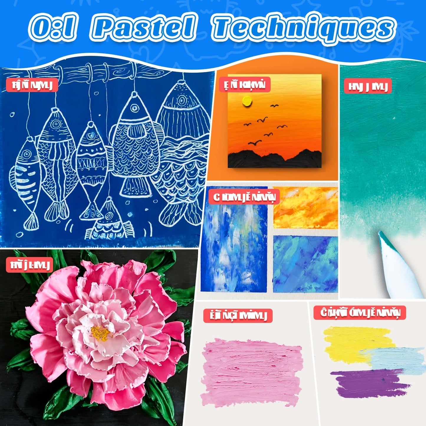 52 Colors Oil Pastels Soft Drawing Set for Artists Adults
