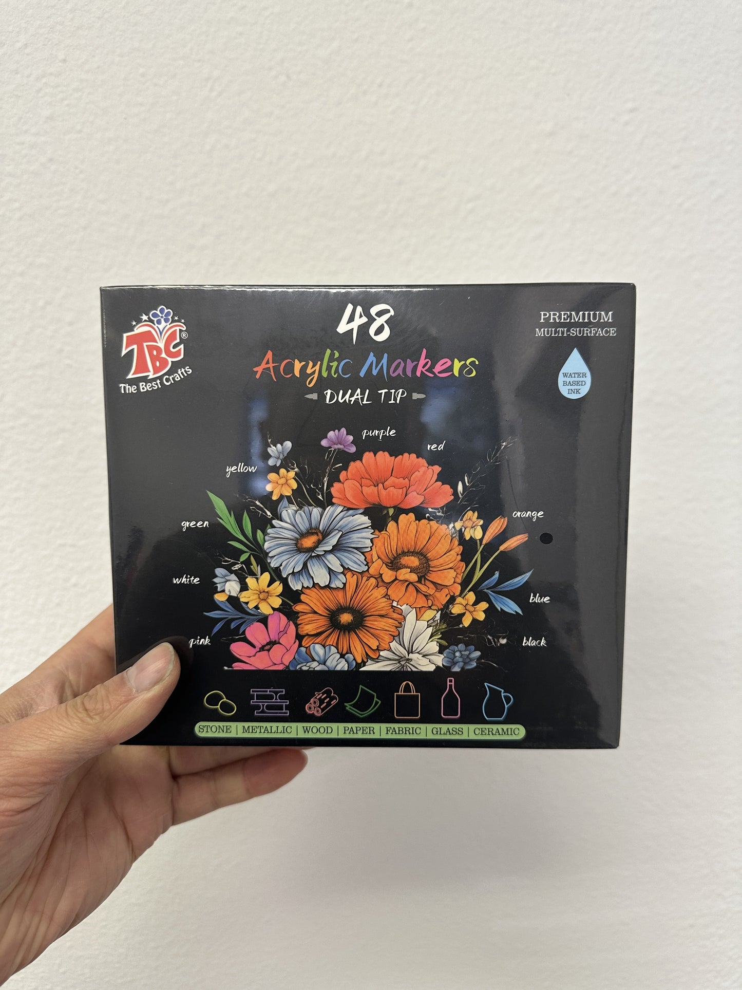 TBC The Best Crafts Dual Tip Acrylic Markers Premium Multi-Surface Paint Pens