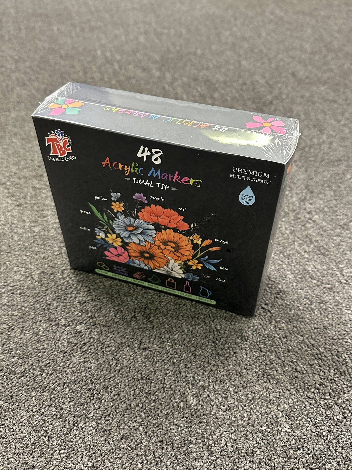 TBC The Best Crafts Dual Tip Acrylic Markers Premium Multi-Surface Paint Pens