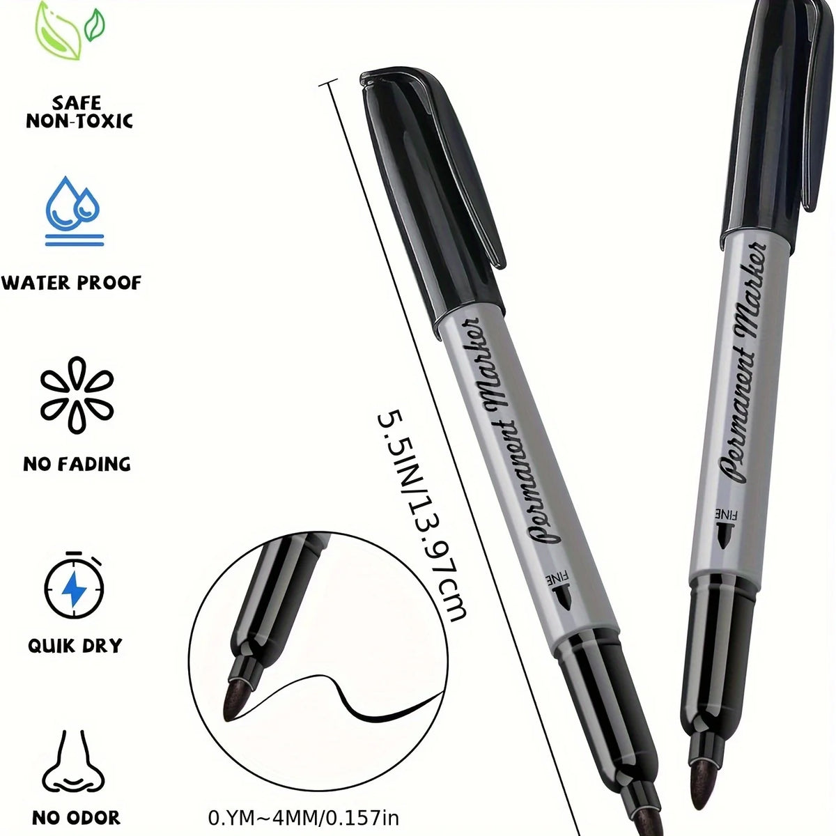 TBC The Best Crafts 50,100-Pack Black Permanent Markers