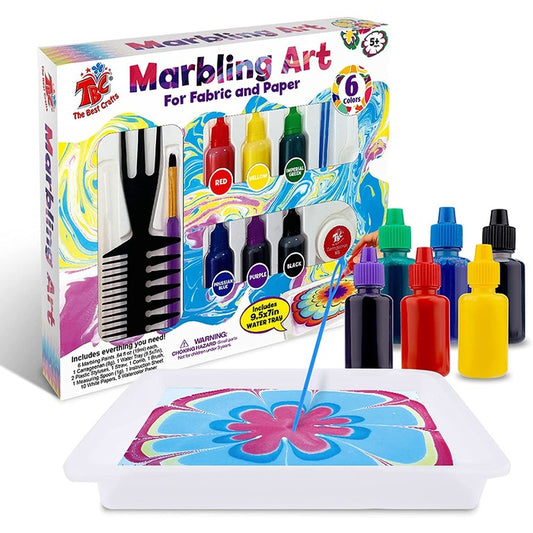 6 Colors DIY Marbling Paint Set (0.64 oz./ 19 mL Each Color)