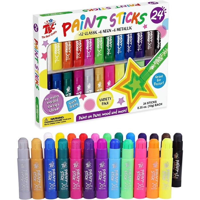Colorations Tempera Paint Sticks - Set of 24