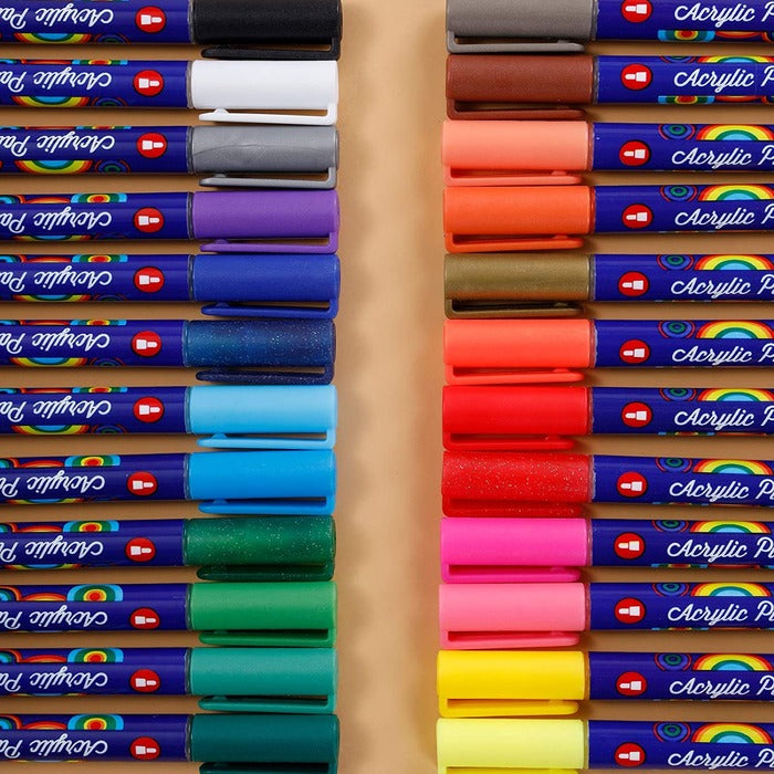 24 Colors Acrylic Paint Marker Pens Set