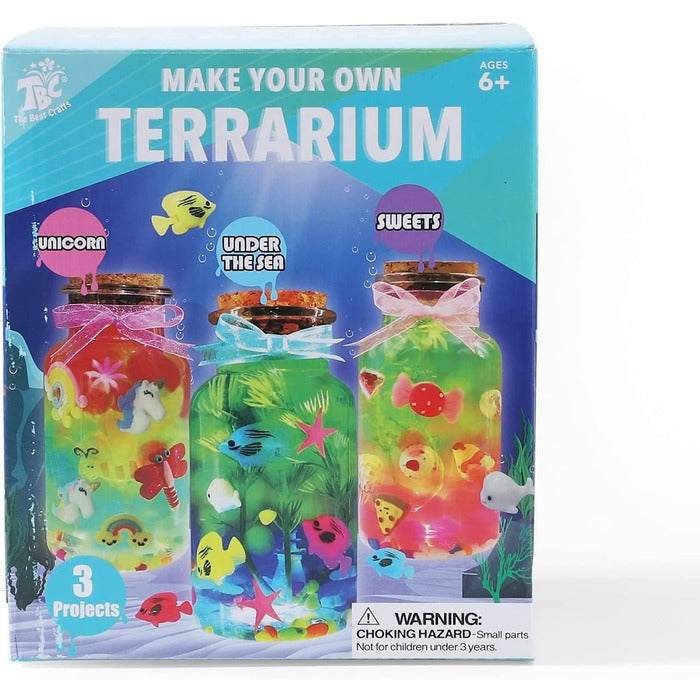 Unicorn Light Up Terrarium Kit for Kids I DIY Unicorn Toys Craft Kits for  Kids I Terrarium Jar Night Light for Kids Crystal Growing Kit I Unicorn